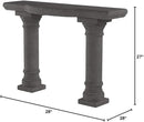 Emsco Group 2316 Lightweight Natural Sandstone Garden Shelf with Columns, 48", Granite by GreenHaven Gardens