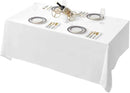 Surmente White Rectangle Tablecloth 90 x 132-inch Rectangular Polyester Table Cloth for Weddings, Banquets, or Restaurants by CozyNest Decor