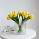Buart Yellow Flowers Artificial Luxury Big Tulip Valentine's Day Mother's Day Easter Home Kitchen Wedding Decorations(11pcs) by CozyNest Decor