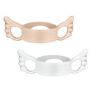 Silicone Baby Bottle Handles, 2PCS Pink/White Easy Grip Handles for Wide-Neck Bottles, BPA-Free, Dishwasher Safe by TinyTreasures Baby Boutique