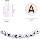 1400pcs Letter Beads, 4x7 mm Acrylic Alphabet Beads, Beads for Jewelry and Bracelet Making, in 28 Grid Box (White and Gold) by TinyTreasures Baby Boutique