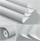 Dimoon 78.7''x17.7'' Grey Peel and Stick Wallpaper Contact Paper Modern Self Adhesive Wall Paper Removable Renter Friendly Textured Solid Color Shelf Cabinet Vinyl Roll (78.7''x17.7'',Silver Grey) by GreenHaven Gardens