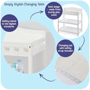 Badger Basket Baby Changing Table with Pad & Shelves - Wooden Changing Table with Storage - Nursery Change Table for Diapers & Baby Essentials, White by TinyTreasures Baby Boutique