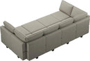Belffin Modular Sectional Sofa with Storage Chaises Sectional Sleeper Sofa Couch 8 Seat Sectional Bed Grey by CozyNest Decor
