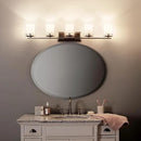Kichler Hendrik 43" 5 Light Vanity Light with Light Umber Etched Glass Olde Bronze® by CozyNest Decor
