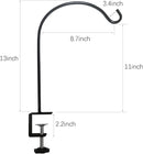 Deck Hook for Railing 4 Pack Deck Bird Feeder Pole with 2.2 Inch Strengthened Clamp for Hanging Bird Feeders, Lanterns, Wind Chimes, Flower and Plant Baskets by GreenHaven Gardens