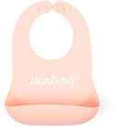 Baby Bib for Eating by Bella Tunno, Waterproof Silicone Bib with Large Food Catcher, Adjustable Fit for Babies 4-12 months & Toddlers 1-3 Years, Boys & Girls, Darling by TinyTreasures Baby Boutique