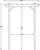 Dura-Trel PVC Garden Arbor, Arch Support for Climbing Plants, Providence, White, 64" x 85" by GreenHaven Gardens