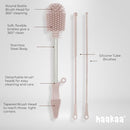 Haakaa Silicone Cleaning Brush Kit – Household Cleaning Brushes for Bottles and Crevices – Food-Grade Silicone: Dishwasher Safe (Brush-Grey) by TinyTreasures Baby Boutique