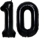 GOER Number 10 Balloons for 10th Birthday Party Decorations,42 Inch Jumbo Foil Helium Balloons for 10th Anniversary (Black) by TinyTreasures Baby Boutique