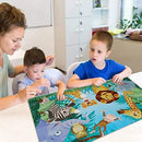 Jumbo Floor Puzzle for Kids Animal Jigsaw Large Puzzles 48 Piece Ages 3-6 for Toddler Children Learning Preschool Educational Development Toys 4-8 Years Old Birthday Gift for Boys and Girls by TinyTreasures Baby Boutique