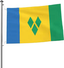 Saint Vincent and the Grenadines Flag Garden Yard House 2x3 ft Flags Double Sided Print Banner Indoor Outdoor Party Home Decorations for Boat Dorm House Balcony by GreenHaven Gardens