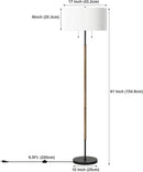 2-Light Floor Lamp, Mid Century Floor Lamp with White Fabric Shade, Standing Lamp Tall Lamp for Living Room Bedroom, 3 Color Temperatures 9W Bulb Include by CozyNest Decor