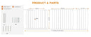 30" Tall Extra Wide Baby Gates for Doorways & Stairs - Large, Long Pressure Mounted Metal Safety Gates for Kids & Dogs - White (71.5-76.38 Inch) by TinyTreasures Baby Boutique