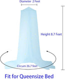 BCBYou Bed Canopy Mosquito Net with Fluorescent Stars Glow in Dark for Baby, Kids, and Adults, for Cover The Baby Crib, Kid Bed, Girls Bed Or Full Size Bed (Light Blue) by TinyTreasures Baby Boutique