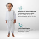 Tealbee DREAMSUIT: Toddler Sleep Sack with Feet 3T 4T - 1.2 TOG Lightweight Baby Wearable Blanket for Walkers - Rayon made from Bamboo, Organic Cotton Sleeping Bag - Love Milk by TinyTreasures Baby Boutique