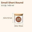 ComSaf 0.5 Qt Glass Food Storage Jars Set of 9, Clear Glass Storage Containers with Lids, Pantry Organization Jar, Spice, Salt, Blooming Tea, Coffee, Oat and Sugar Container, Small jar Set for Kitchen by CozyNest Decor