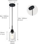 Modern Farmhouse Mini Chandeliers 3 Pack Black Pendant Lights Kitchen Island with Seeded Glass, Dining Room Lighting Fixtures Hanging Ceiling for Sink Bar Hallway Porch Corridor Bedroom by CozyNest Decor