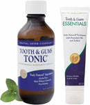 Dental Herb Company - Tooth & Gums Tonic (18 oz.) Mouthwash and Essentials Paste (Kit) - Truly Natural - Alchohol and Fluoride Free. Controls Bleeding and inflamed Gums and relieves Dry Mouth. by CozyNest Decor