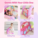 Move2Play, 4-in-1 Baby Play Mat & Activity Center Gym | Walker | Infant Toy for Tummy Time | Birthday Gift for 3, 4, 5, 6, 7, 8, 9, 10, 12 + Month Old Boys & Girls (Pink) by TinyTreasures Baby Boutique