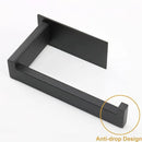 Toilet Paper Holder, Self Adhesive Tissue Holder Stainless Steel Rustproof Paper Roll Holder, No Drilling Easy to Install, Toilet Paper Rack Suitable for Office, Bathroom (Matte Black) by CozyNest Decor