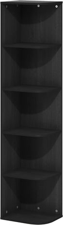 Furinno Pasir 5-Tier Corner Open Shelf Bookcase, Blackwood by TinyTreasures Baby Boutique