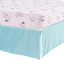 Blue Woodland Nursery Crib Bedding Set for Boys 3 Pieces Fox Owl Raccoon Baby Boy Cot Bedding Set by TinyTreasures Baby Boutique