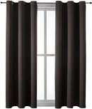 ChrisDowa Grommet Blackout Curtains for Bedroom and Living Room - 2 Panels Set Thermal Insulated Room Darkening Curtains (Brown, 42W x 63L) by CozyNest Decor