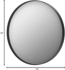 24 Inch Round Bathroom Mirror - Wall Mounted Circle Mirror with Metal Frame, Modern Mirror Suitable for Bathroom, Vanity, Entryway, Living Room, Wall Decor,Black by CozyNest Decor