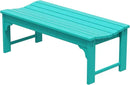 WestinTrends Malibu Outdoor Bench, All Weather Resistant Poly Lumber Backless Patio Garden Bench, Adirondack Curved Bench Seat for Comfort, Turquoise by GreenHaven Gardens