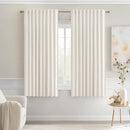 MIULEE Ivory Back Tab Blackout Curtains 63 Inch Length 2 Panels Set for Living Room Bedroom Privacy, Rod Pocket/Pinch Pleat Thermal Insulated Room Darkening Pleated Light Blocking Drapes by TinyTreasures Baby Boutique