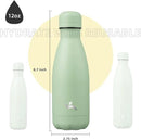 Insulated Water Bottles,12 oz Double Wall Stainless Steel Vacumm Metal Flask for Sports Travel,Macaron Green by CozyNest Decor