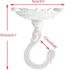 Sungmor Heavy Duty Ceiling Hooks - 3PC White Cast Iron Antique Decorative Hooks for Hanging Plants, Planters, Wind Chimes, Lanterns by GreenHaven Gardens