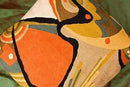 Kandinsky Modern Pillow Cover - Flow Orange Abstract Pillowcase Farmhouse Chair Cushion Contemporary Outdoor Pillowsham Couch Cushion Handmade Wool Size 18x18 by CozyNest Decor