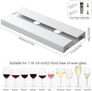 4 Pcs Wine Glass Holder Under Shelf or Cabinet Punch-free,Stemware Rack Glassware Drying Storage Hanger for Kitchen,Bar and Restaurant (White) by CozyNest Decor