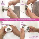 Enjoy Cover - Silicone Door knob Grips Maximum Grip Nonslip Arthritis & Senior Living Aids Grippy Easy Open Fits All Door Knob Universal Size Decorative 4 Pack (Black) by TinyTreasures Baby Boutique