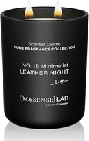M&SENSE Natural Soy Candle| Leather Night | 16.6 oz, 95H Burn | Minimalist Scented Candle for Relaxation, Gifting, Home Décor | for Bedroom, Office, Party Large by CozyNest Decor