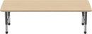 Factory Direct Partners FDP Rectangle Activity School and Classroom Kids Table (30 x 72 inch), Chunky Toddler Leg, Adjustable Height 15-24 inches - Maple Top and Maple Edge by CozyNest Decor