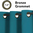 H.VERSAILTEX Blackout Room Darkening Window Treatment Curtains,Grommet Drapes,52 by 96 - Inch - Turquoise Blue - Set of 2 by CozyNest Decor