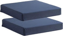 Patio Chair Cushions Set of 2 Non Slip Bottom Chair Pad with Ties Waterproof Square Outdoor Seat Cushion Replacement for Garden Swing Furniture 20x20 Inch, Navy Blue by GreenHaven Gardens