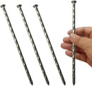100 Pack - 8" Solid Galvanized Non-Rust Metal Garden Stakes, Spiral Landscape Edging Spikes/Anchors, for Paver Edging, Weed Barriers, Turf, House Construction, Carpentry Nail, Tent, Garden Plants by CozyNest Decor