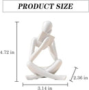 Bookshelf Decor Thinker Statue - Abstract Style Thinker Sculptures Modern Aesthetic Figurine Decoration Statues for Home Decor-Right Thinking-White by CozyNest Decor