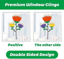 Set of 93 PCS Hello Spring Summer Window Cling Sticker Daisy, Sunflower, Birds, and Butterfly Window Stickers, Spring and Summer Decor, Home, Shop, Party Window Glass Display Stickers by CozyNest Decor