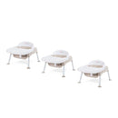 Foundations Secure Sitter Feeding Chairs Multipack, No-Tip Feet, 3-Point Adjustable Harness, Removable Tray, Easy to Clean, Stackable Feeding Chairs, 3 Pack (5 inch) by TinyTreasures Baby Boutique