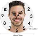 Generic Custom Clocks for Walls Personalized Clocks with Photo Text Logo Silent Non Ticking Round Decoration for Kitchen Wedding Friend Family Lover, 12x12Inch by TinyTreasures Baby Boutique