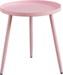 AOJEZOR Side Table: End Table for Any Room - Round Side Tables for Small Spaces - Pink with 3 Legged by CozyNest Decor