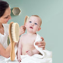 BoAn Wooden Baby Hair Brush,Natural Soft Goat Bristles,Cradle Cap Brush for Newborns & Toddlers,Perfect Scalp Grooming Product for Infant by TinyTreasures Baby Boutique
