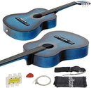 Smartxchoices 6 String 38" Acoustic Guitar w/Gig Bag Strap Pitch Pipe Extra Strings Set Pick for Kids Beginners Starter Youths Students Right-handed（Blue） by TinyTreasures Baby Boutique