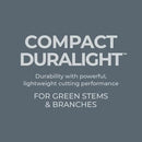Woodland Tools Co. Duralight Bypass Pruning Shears – 5/8" Cut Capacity, Lightweight Hand Pruner, High Carbon Steel Blade, Adjustable Lock, Internal Spring, Soft Grip Garden Tool for Plants and Shrubs by GreenHaven Gardens