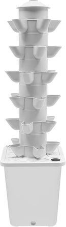 Hydroponic Growing Tower System Kit, 30-Plant Vertical Hydroponics Garden Tower with LED Grow Light, for Outdoor Indoor Herbs Fruits Vegetables Smart Garden Planter Kit by GreenHaven Gardens